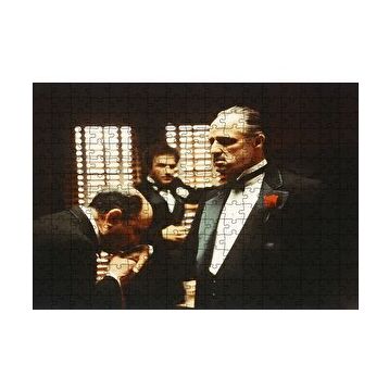 Cakapuzzle The Godfather Marlon Brando El Öpme Sahnesi 120 Parça Ahşap Puzzle