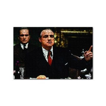 Cakapuzzle The Godfather Marlon Brando Yemek Masasında 120 Parça Ahşap Puzzle