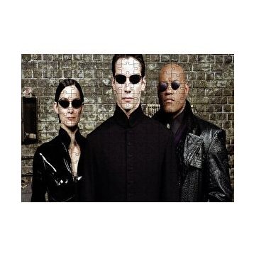 Cakapuzzle The Matrix Neo Trinity ve Morpheus 120 Parça Ahşap Puzzle