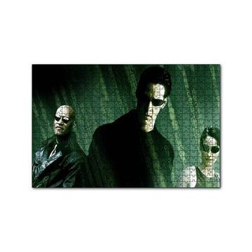 Cakapuzzle The Matrix Neo Trinity ve Morpheus Full Renkli 120 Parça Ahşap Puzzle