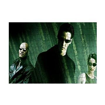 Cakapuzzle The Matrix Neo Trinity ve Morpheus Full Renkli 120 Parça Ahşap Puzzle