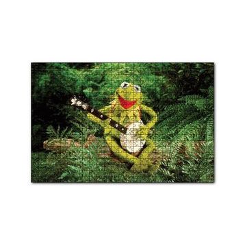 Cakapuzzle The Muppets Kurbağa Kermit ve Enstrümanı 120 Parça Ahşap Puzzle