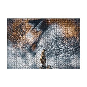 Cakapuzzle Tilki Gözü ve İnsan İllüstrasyon 120 Parça Ahşap Puzzle