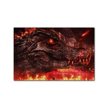 Cakapuzzle Timsah ve Cehennemi Lavlar 120 Parça Ahşap Puzzle