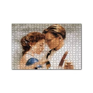 Cakapuzzle Titanic Rose ve Jack Dans Ediyor 120 Parça Ahşap Puzzle