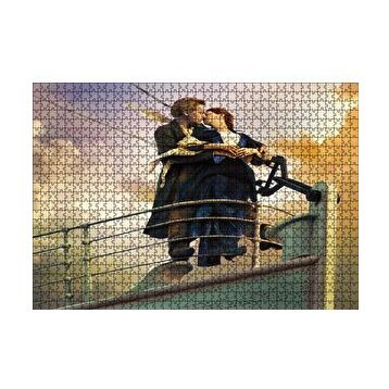 Cakapuzzle Titanic Rose ve Jack Güvertede 120 Parça Ahşap Puzzle