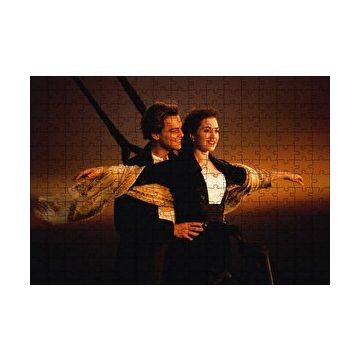 Cakapuzzle Titanic Rose ve Jack Uçuyor 120 Parça Ahşap Puzzle