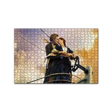 Cakapuzzle Titanik Öpücüğü Bulutlar Gemi Görseli 120 Parça Ahşap Puzzle