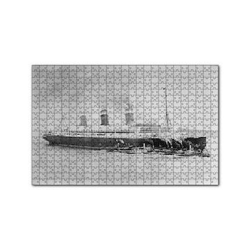Cakapuzzle Titanik ve Kılavuz Gemileri Siyah Beyaz 120 Parça Ahşap Puzzle