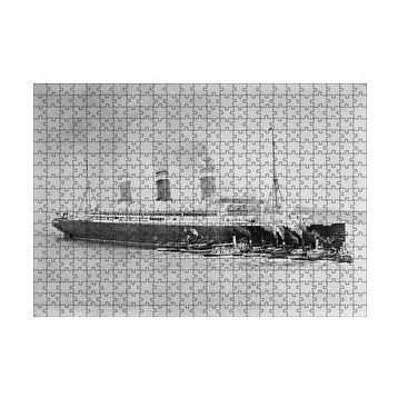Cakapuzzle Titanik ve Kılavuz Gemileri Siyah Beyaz 120 Parça Ahşap Puzzle