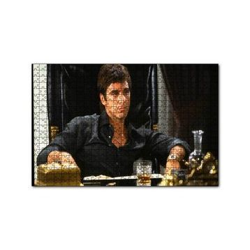 Cakapuzzle Tony Montana Al Pacino Koltukta 120 Parça Ahşap Puzzle