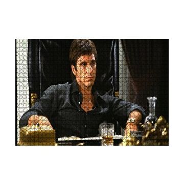 Cakapuzzle Tony Montana Al Pacino Koltukta 120 Parça Ahşap Puzzle