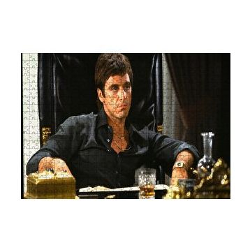Cakapuzzle Tony Montana Al Pacino Koltukta 120 Parça Ahşap Puzzle