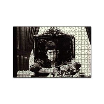 Cakapuzzle Tony Montana Siyah Beyaz 120 Parça Ahşap Puzzle