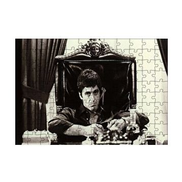 Cakapuzzle Tony Montana Siyah Beyaz 120 Parça Ahşap Puzzle