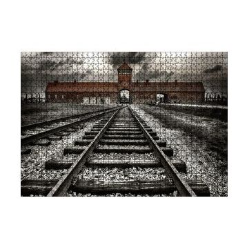 Cakapuzzle Tren Rayları ve Tarihi Bina 120 Parça Ahşap Puzzle