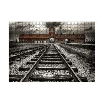 Cakapuzzle Tren Rayları ve Tarihi Bina 120 Parça Ahşap Puzzle