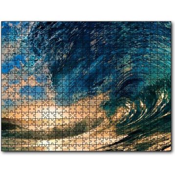 Cakapuzzle Tropikal Cennet Okyanus Sörf Dalga Güneş Işığı 255 Parça Puzzle