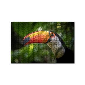 Cakapuzzle Tropikal Kuş Tucan Yakın Plan 120 Parça Ahşap Puzzle
