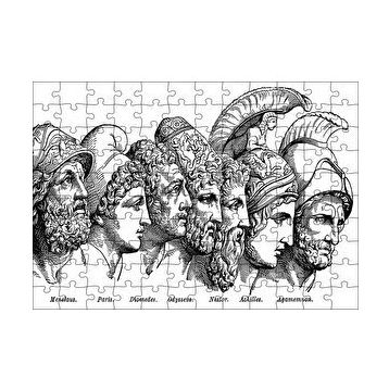 Cakapuzzle Truva Savaşı Kahramanları 120 Parça Ahşap Puzzle