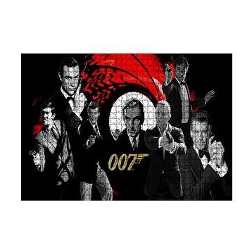 Cakapuzzle Tüm James Bondlar Bir Arada 120 Parça Ahşap Puzzle