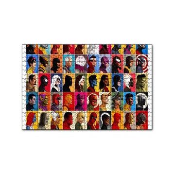 Cakapuzzle Tüm Süper Kahramanlar Vesikalık 120 Parça Ahşap Puzzle