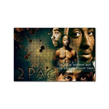 Cakapuzzle Tupac Shakur Rüyaların Gerçeğe Dönüşü 120 Parça Ahşap Puzzle