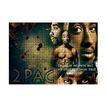 Cakapuzzle Tupac Shakur Rüyaların Gerçeğe Dönüşü 120 Parça Ahşap Puzzle