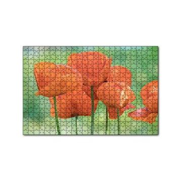 Cakapuzzle Turuncu Gelincikler 120 Parça Ahşap Puzzle