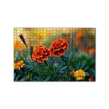Cakapuzzle Turuncu Karanfil Çiçeği Görseli 120 Parça Ahşap Puzzle