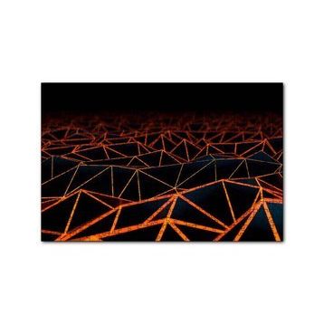 Cakapuzzle Turuncu Üçgenlerden Oluşan 3D Yüzey 120 Parça Ahşap Puzzle