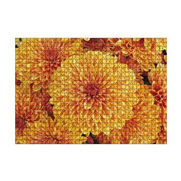 Cakapuzzle Turuncu Yıldız Çiçekleri 120 Parça Ahşap Puzzle
