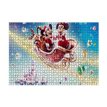 Cakapuzzle Uçan Arabada Mickey Minnie Mouse ve Goofy 120 Parça Ahşap Puzzle