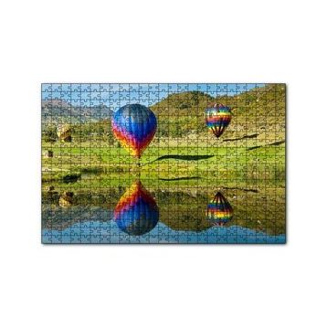 Cakapuzzle Uçan Balon Ve Yolcuları Görseli 120 Parça Ahşap Puzzle