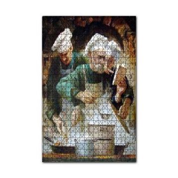 Cakapuzzle Usta Aşçı ve Yardımcıları Iş Başında Yağlıboya 120 Parça Puzzle