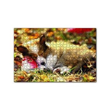 Cakapuzzle Uyuyan Yavru Köpek 120 Parça Ahşap Puzzle