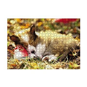 Cakapuzzle Uyuyan Yavru Köpek 120 Parça Ahşap Puzzle