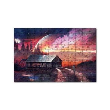 Cakapuzzle Uzak Bir Gezegendeki Ev 120 Parça Ahşap Puzzle