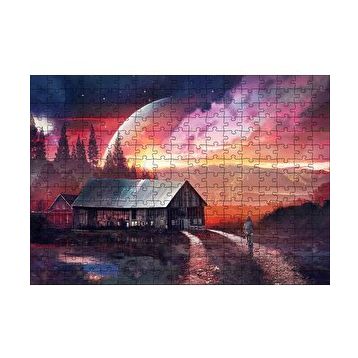 Cakapuzzle Uzak Bir Gezegendeki Ev 120 Parça Ahşap Puzzle