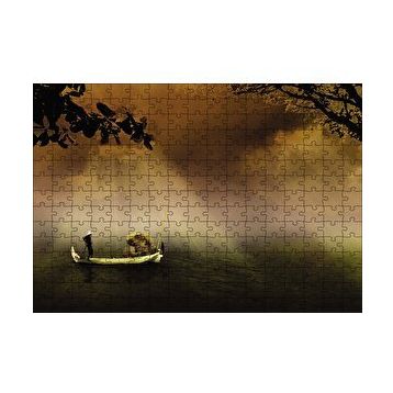 Cakapuzzle Uzak Doğu Yük Taşıyan Kayık 120 Parça Ahşap Puzzle