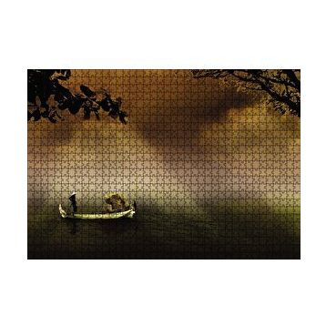 Cakapuzzle Uzak Doğu Yük Taşıyan Kayık 120 Parça Ahşap Puzzle