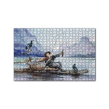 Cakapuzzle Uzakdoğulu Balıkçı ve Karabataklar 120 Parça Ahşap Puzzle