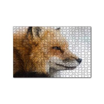 Cakapuzzle Uzakları İzleyen Kızıl Tilki Yakın Çekim 120 Parça Ahşap Puzzle