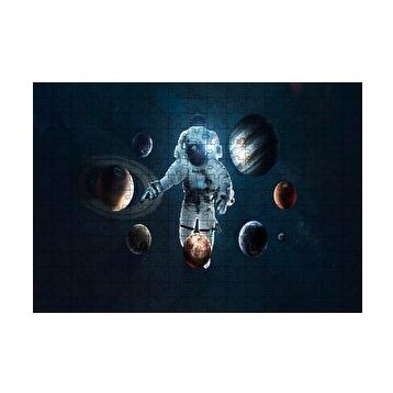 Cakapuzzle Uzay Astronot 7 Gezegen Görseli 120 Parça Ahşap Puzzle