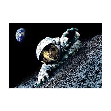 Cakapuzzle Uzay Astronot Gezegen Görseli 120 Parça Ahşap Puzzle