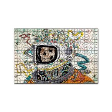 Cakapuzzle Uzay Kıyafetli Kurukafa 120 Parça Ahşap Puzzle