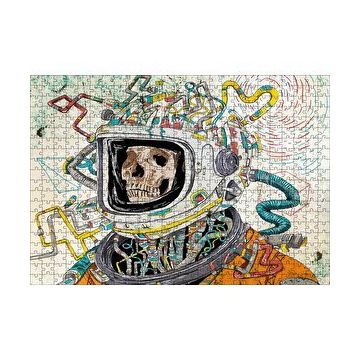 Cakapuzzle Uzay Kıyafetli Kurukafa 120 Parça Ahşap Puzzle