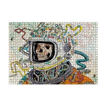 Cakapuzzle Uzay Kıyafetli Kurukafa 120 Parça Ahşap Puzzle