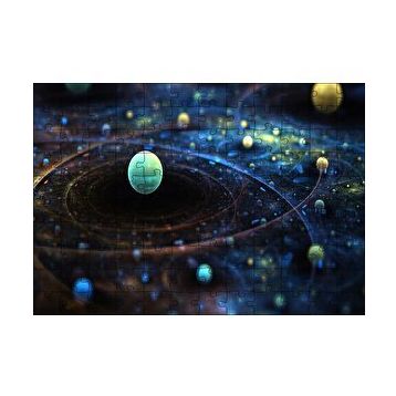 Cakapuzzle Uzay Zaman Görseli 120 Parça Ahşap Puzzle