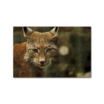 Cakapuzzle Vaşak Yakın Çekim Flu Arkaplan 120 Parça Ahşap Puzzle